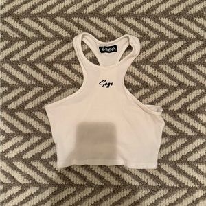 Sago studio white crop top size small